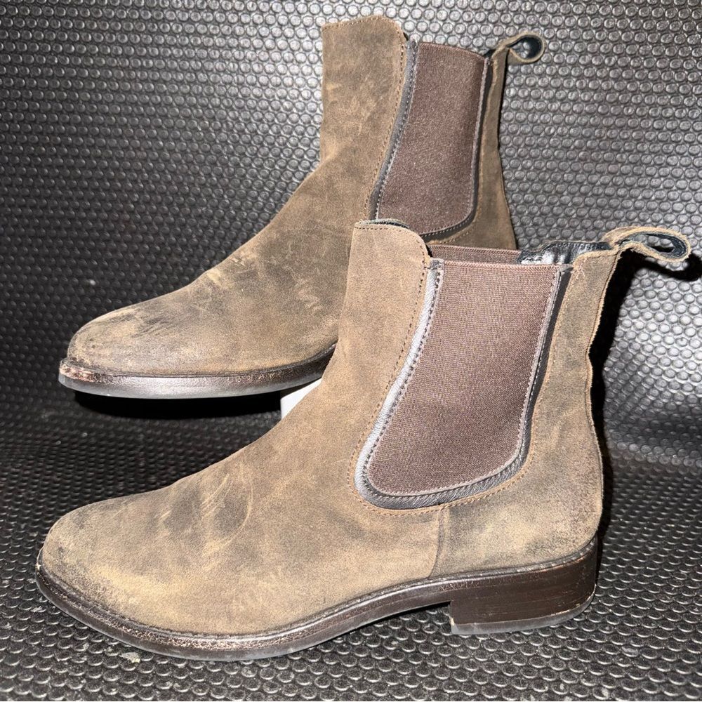 Thursday Boot Company Chelsea Duchess Olive Suede Chelsea Boot Womens Size 7.5